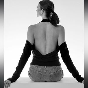 NWT SOH Drape Halter Cashmere Sweater